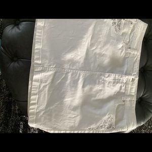 White mini jeans skirt - Size 14